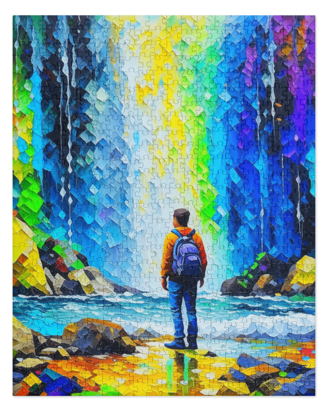 Hiking to the Falls - Jigsaw puzzle