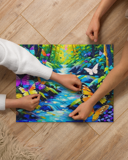 Oregon Butterflies in the Forest - Jigsaw puzzle