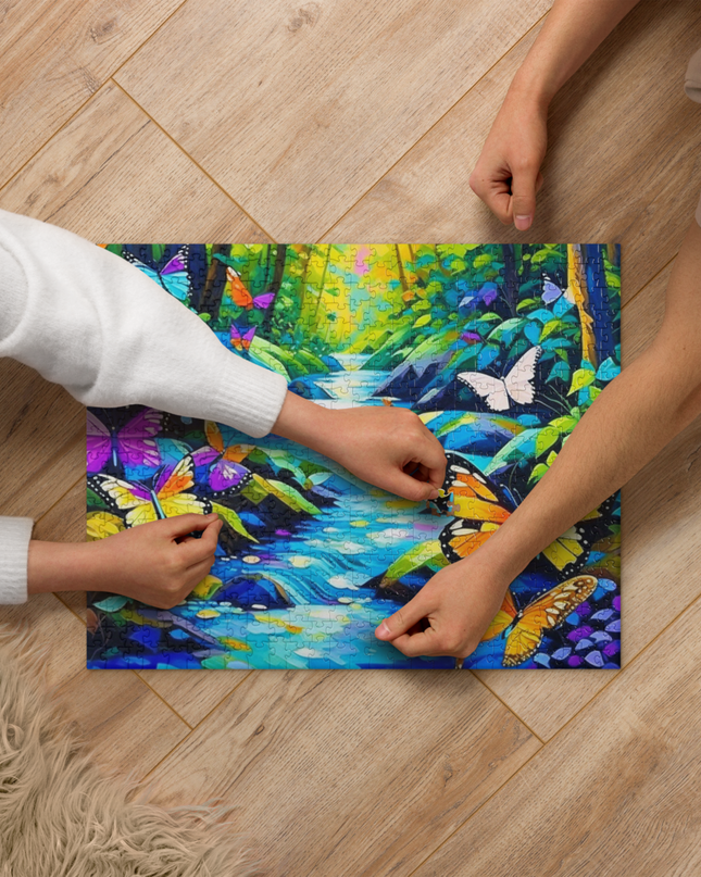Oregon Butterflies in the Forest - Jigsaw puzzle