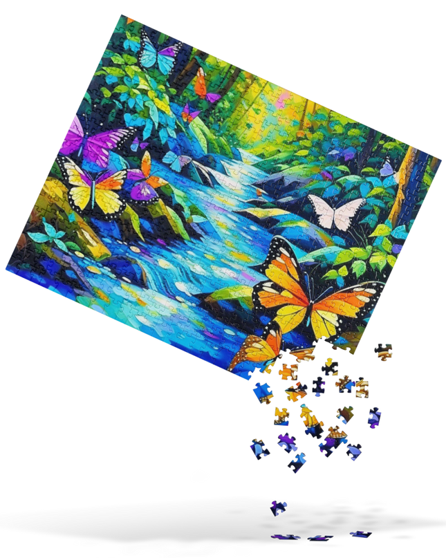 Oregon Butterflies in the Forest - Jigsaw puzzle
