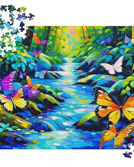 Oregon Butterflies in the Forest - Jigsaw puzzle