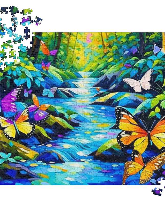 Oregon Butterflies in the Forest - Jigsaw puzzle