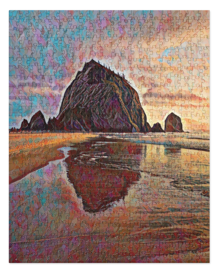 Haystack Rock - Digital Art - Jigsaw puzzle