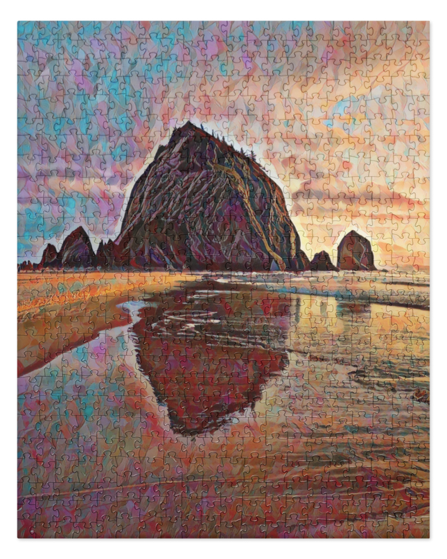 Haystack Rock - Digital Art - Jigsaw puzzle