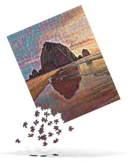 Haystack Rock - Digital Art - Jigsaw puzzle