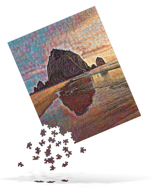 Haystack Rock - Digital Art - Jigsaw puzzle