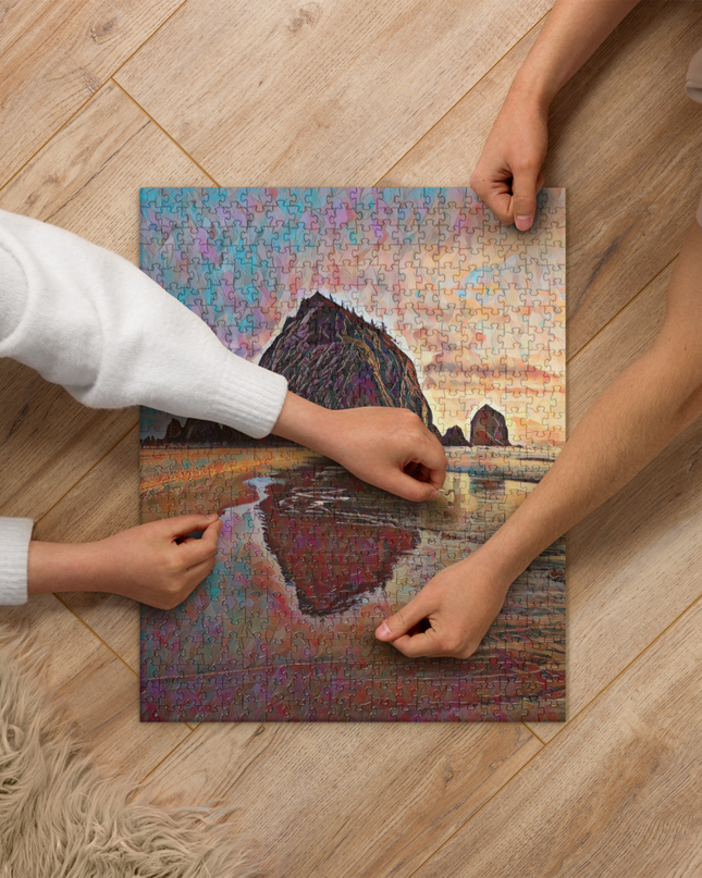Haystack Rock - Digital Art - Jigsaw puzzle