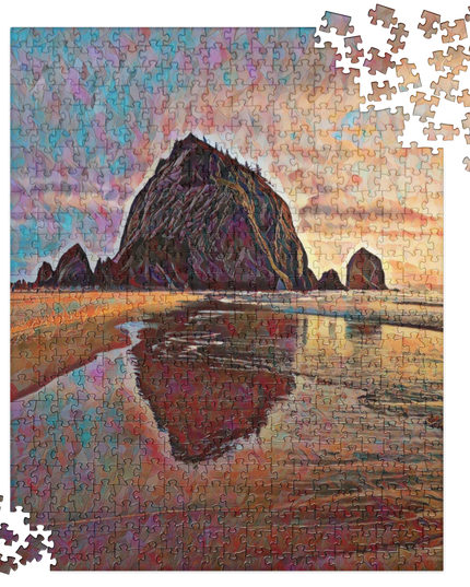 Haystack Rock - Digital Art - Jigsaw puzzle
