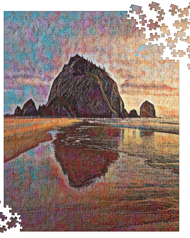 Haystack Rock - Digital Art - Jigsaw puzzle