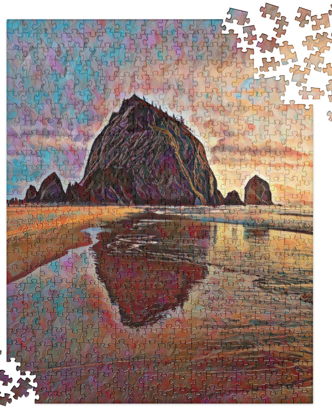 Haystack Rock - Digital Art - Jigsaw puzzle