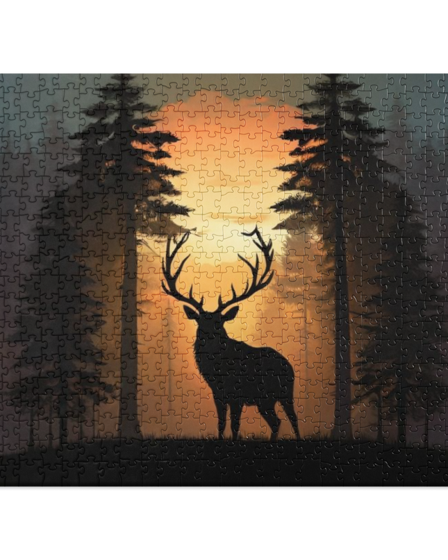 Elk at Sunset - Jigsaw puzzle