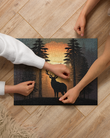 Elk at Sunset - Jigsaw puzzle