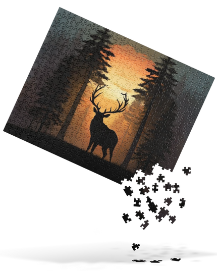 Elk at Sunset - Jigsaw puzzle