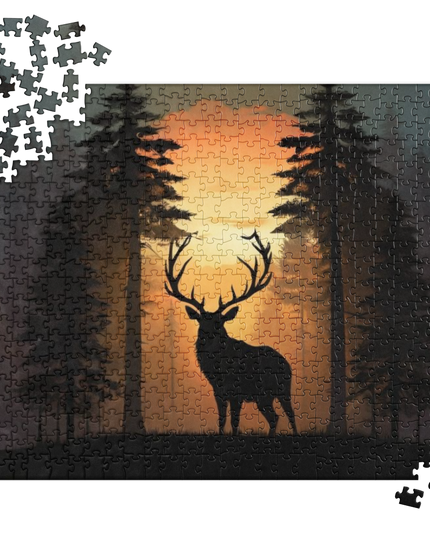 Elk at Sunset - Jigsaw puzzle