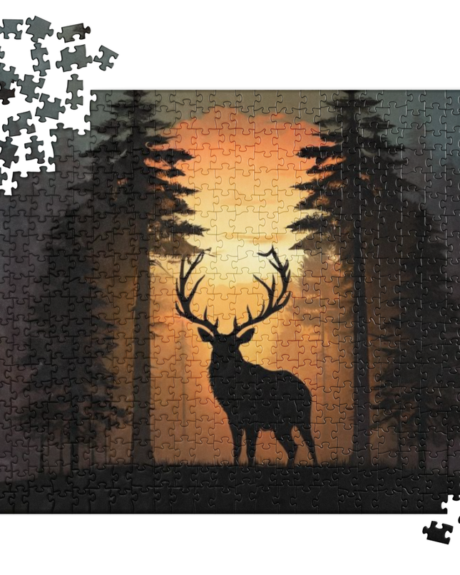 Elk at Sunset - Jigsaw puzzle