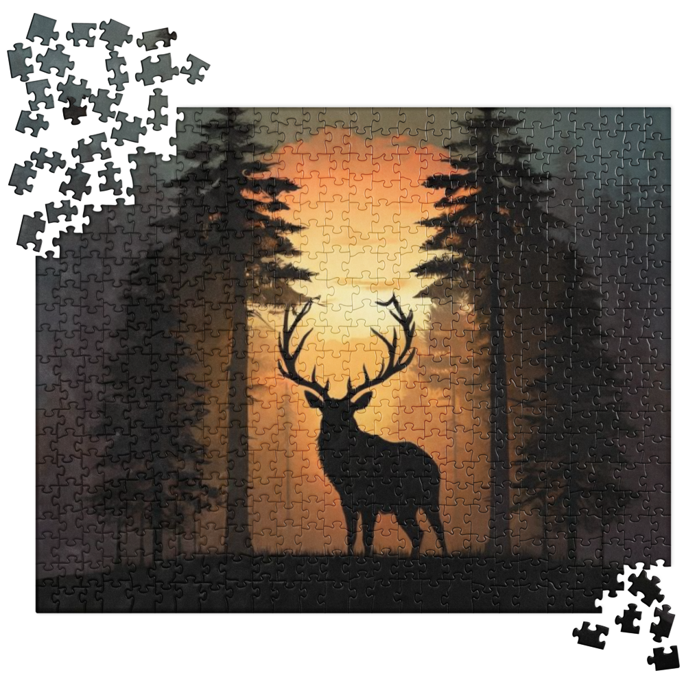 Elk at Sunset - Jigsaw puzzle