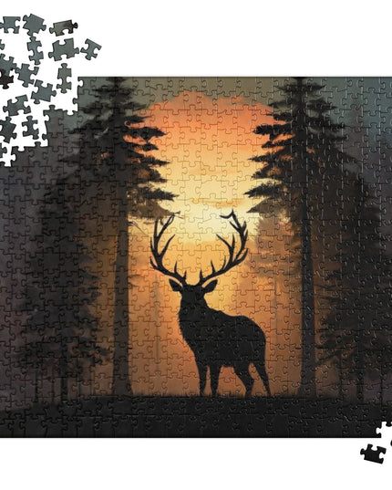 Elk at Sunset - Jigsaw puzzle