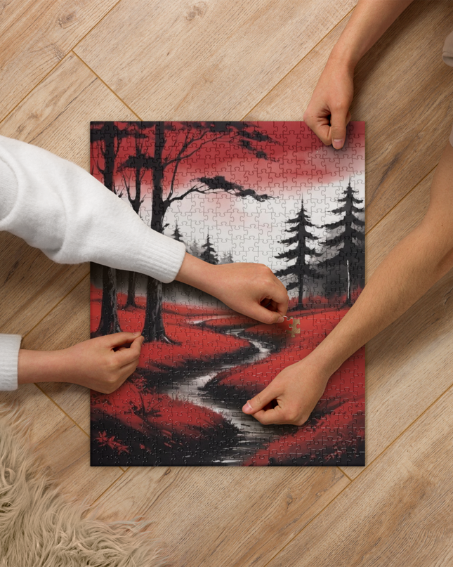 Landscape in Red and Black - Jigsaw puzzle