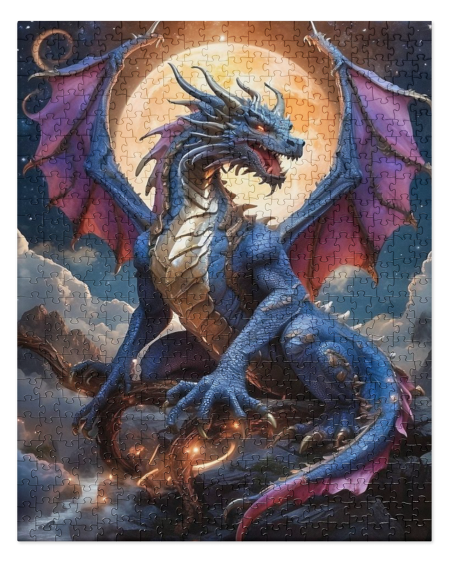 Celestial Dragon in Space - Jigsaw puzzle