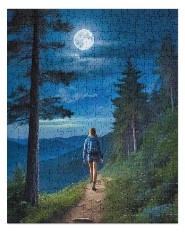 Oregon Full Moon Hiking - Jigsaw puzzle