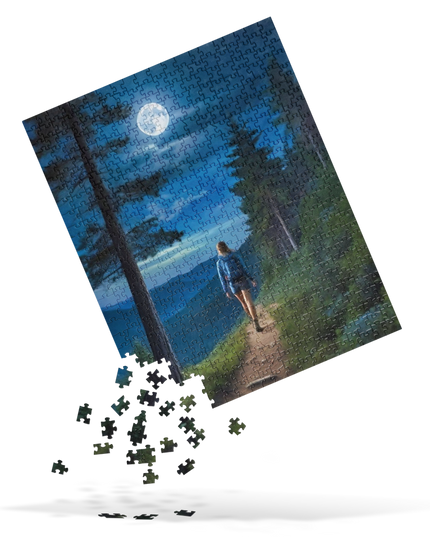Oregon Full Moon Hiking - Jigsaw puzzle