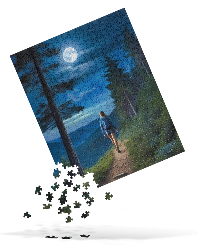 Oregon Full Moon Hiking - Jigsaw puzzle