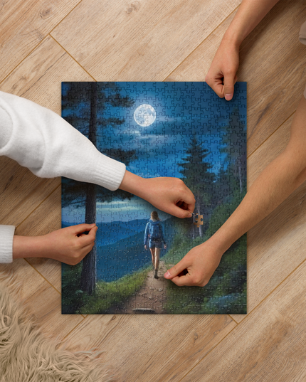 Oregon Full Moon Hiking - Jigsaw puzzle