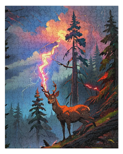 Oregon Lightning Strike - Jigsaw puzzle