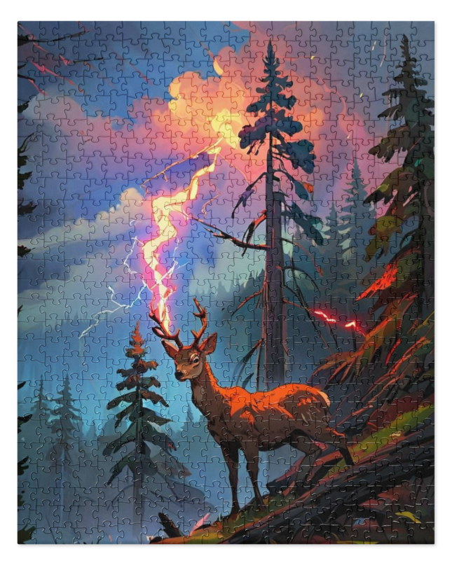 Oregon Lightning Strike - Jigsaw puzzle