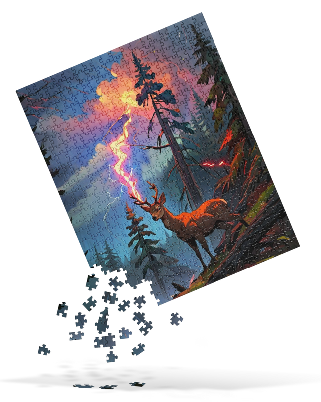 Oregon Lightning Strike - Jigsaw puzzle