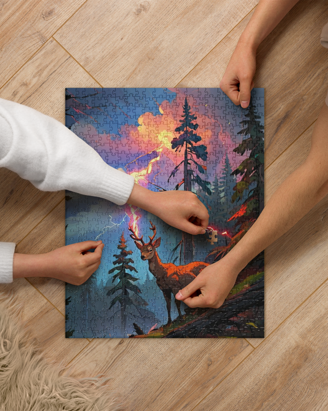Oregon Lightning Strike - Jigsaw puzzle
