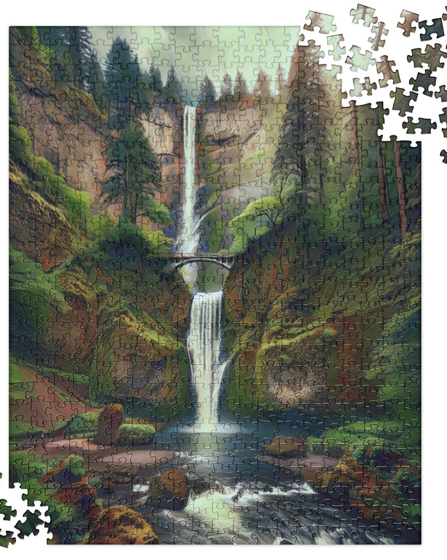 Multnomah Falls/2 - Digital Art - Jigsaw puzzle