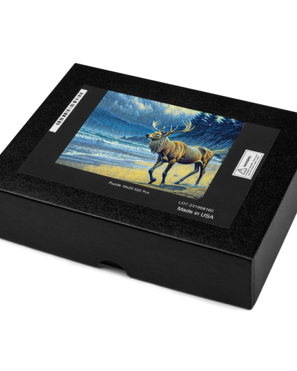 Elk on the Beach - Digital Art -Jigsaw puzzle