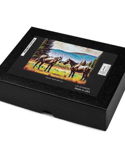Central Oregon Horses - Digital Art - Jigsaw puzzle