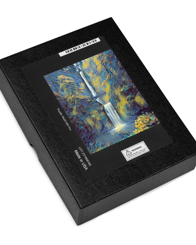 Multnomah Falls/Blue - Digital Art - Jigsaw puzzle