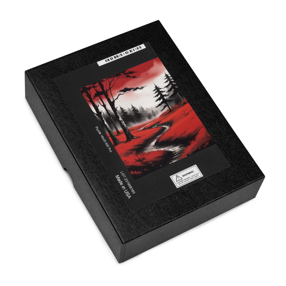 Landscape in Red and Black - Jigsaw puzzle