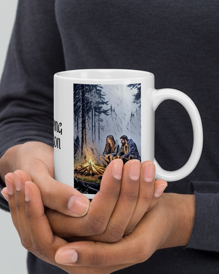 Camping Oregon - White glossy mug