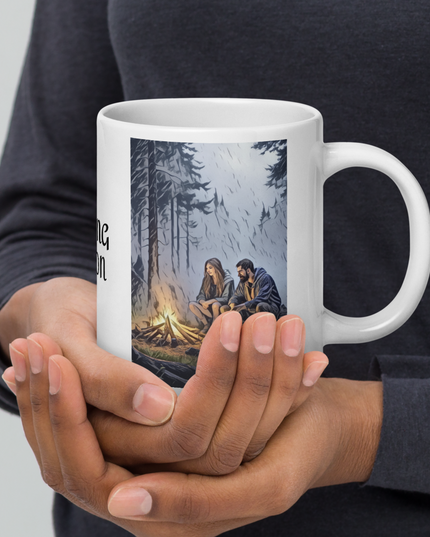 Camping Oregon - White glossy mug