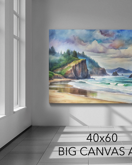 OREGON COAST - 40X60 BIG CANVAS ART