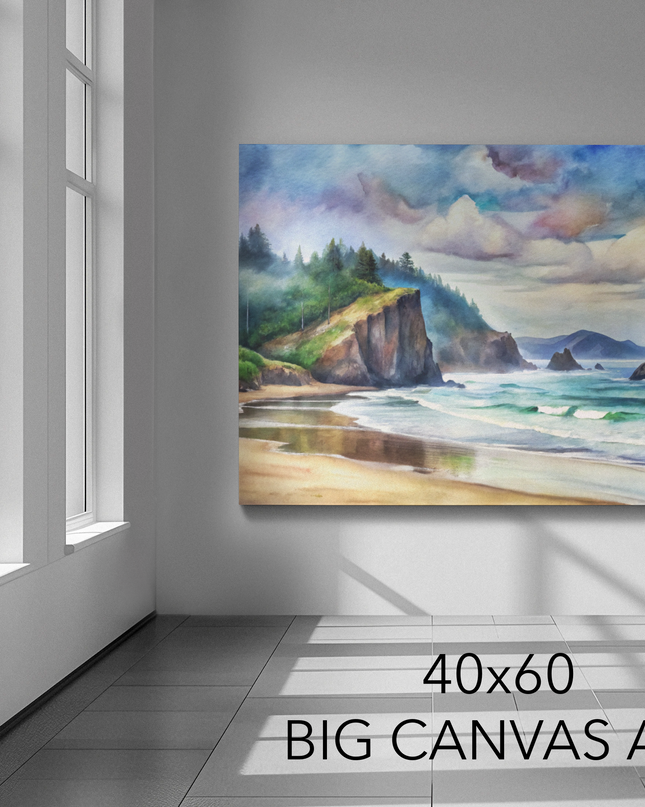 OREGON COAST - 40X60 BIG CANVAS ART
