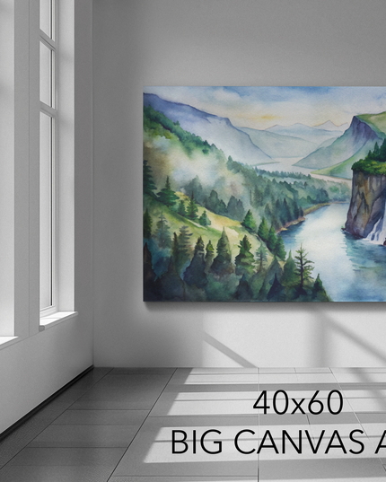 COLUMBIA RIVER GORGE - 40X60 BIG CANVAS ART