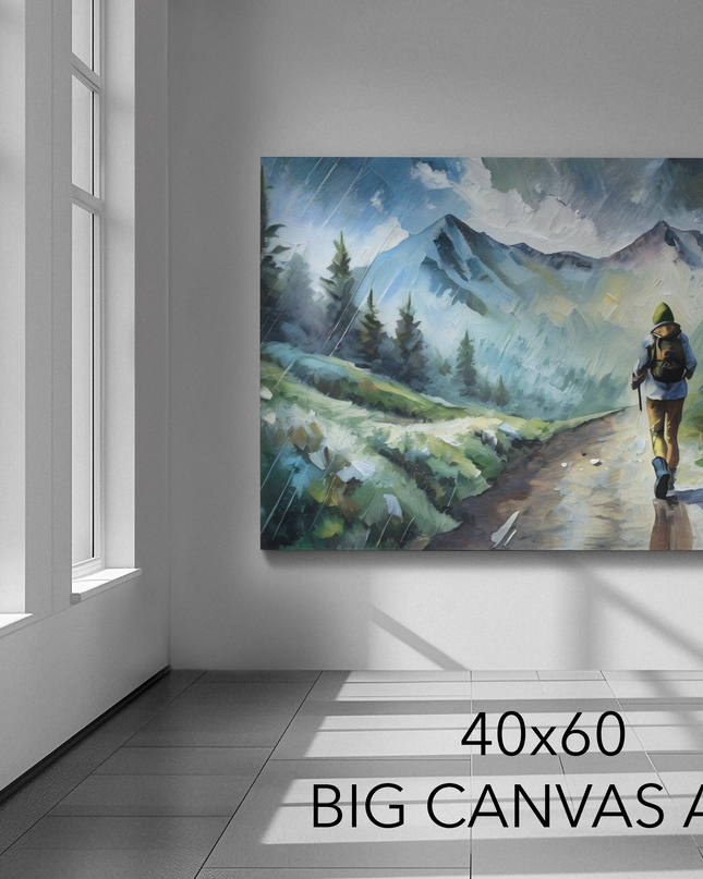 HIKING OREGON - 40X60 Big Canvas Art
