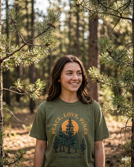 Peace, Love, Pines - Premium Comfort Colors t-shirt