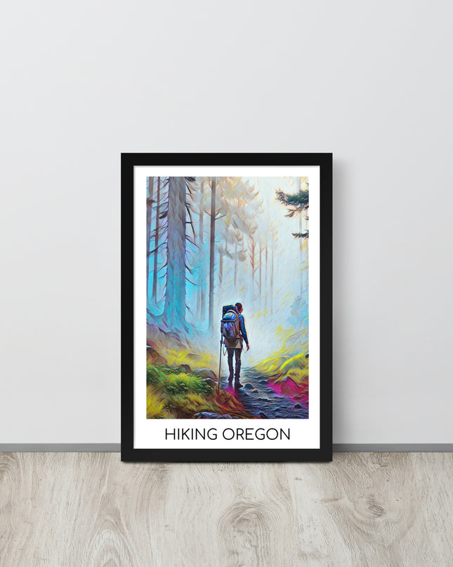 Hiking Oregon - Framed poster