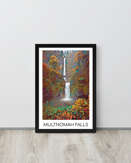 Multnomah Falls - Framed poster
