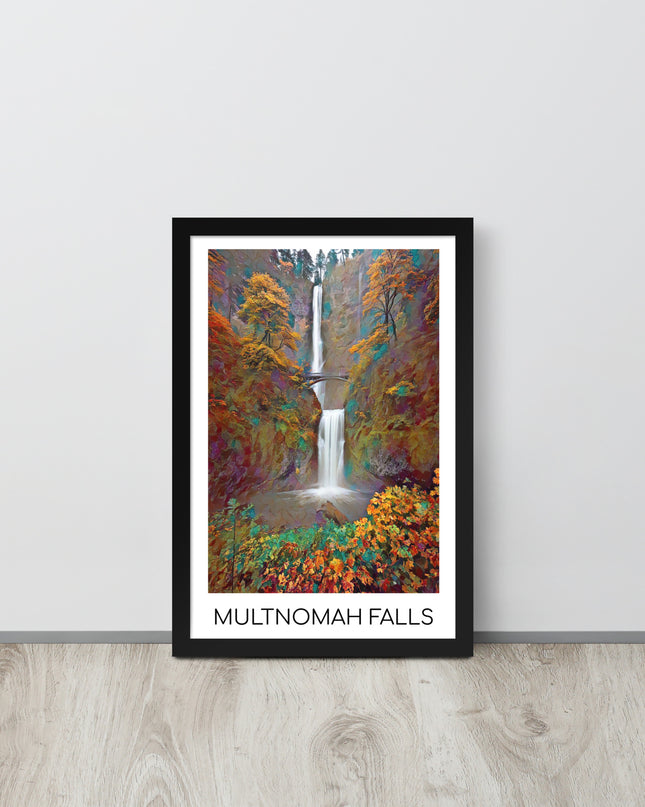 Multnomah Falls - Framed poster