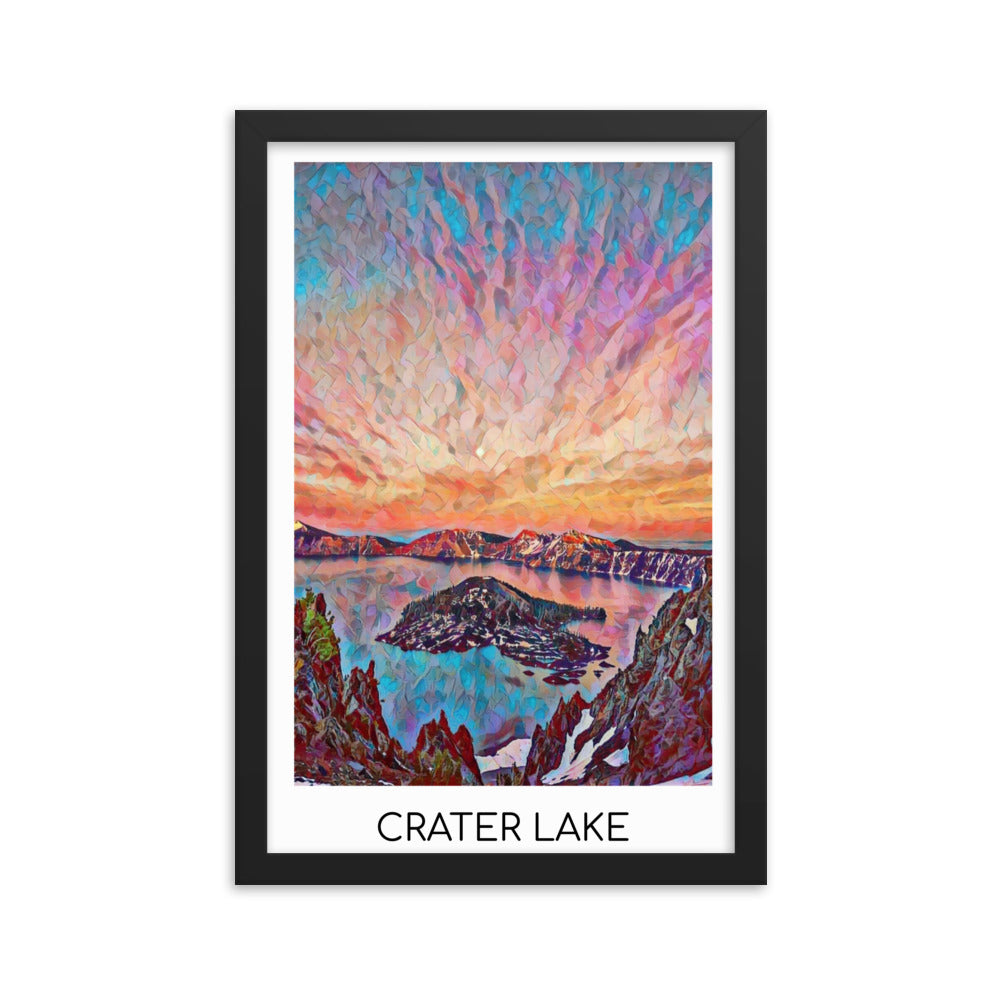 Crater Lake - Framed poster