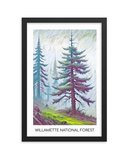 Willamette National Forest - Framed poster