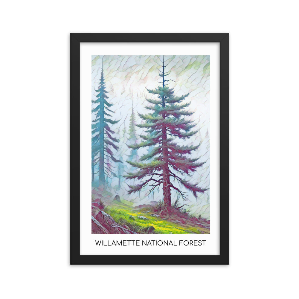 Willamette National Forest - Framed poster