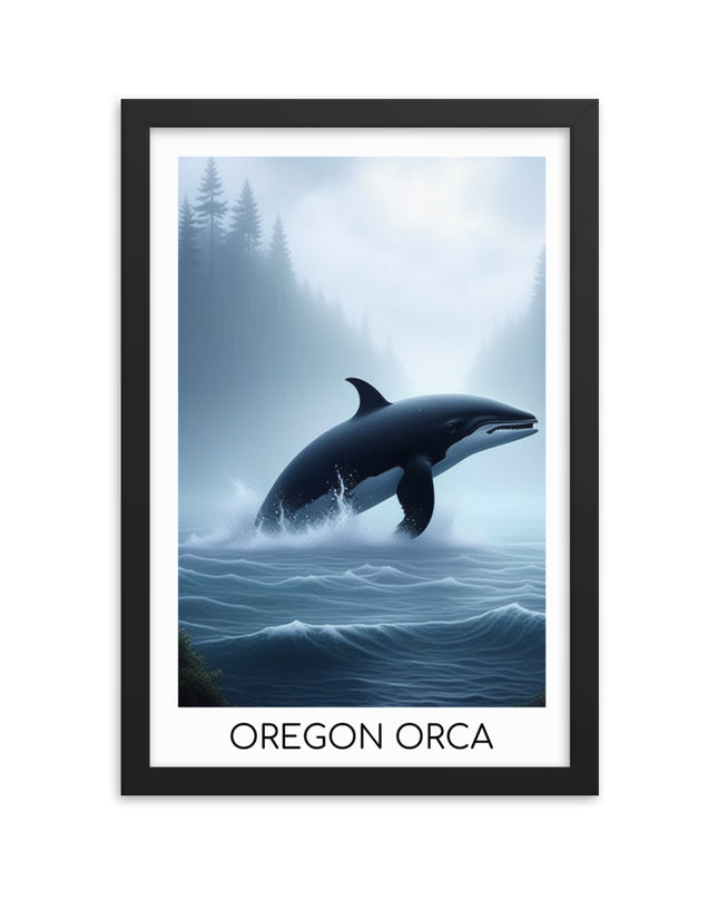 Oregon Orca - Framed poster